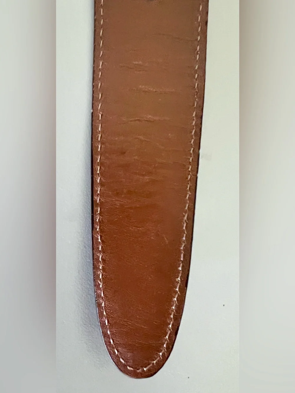 Allen Edmonds Exotic Teju Lizard Men’s Belt, Size 36, Brown, Gold Brass Buckle